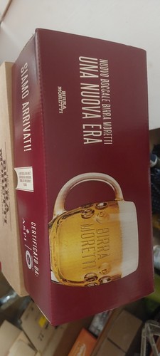 12 Boccali Bicchieri Birra Moretti MAI USATI In confezione Originali...6 x2 - Foto 4 di 4