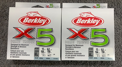 berkley braid translucent fishing line 2) Berkley X5 Braided 15lb 164yds Crystal Clear Color 15lb Fishing Line!