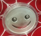 Emoji Simple Smiley Face 😊 1 Oz  999 Silver Round 70,710 Mintage 😁😀😇