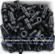 25 Sport Ball Inflation Valves for Basketballs, Soccer Balls & Volleyballs 