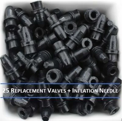 25 Sport Ball Inflation Valves for Basketballs, Soccer Balls & Volleyballs
