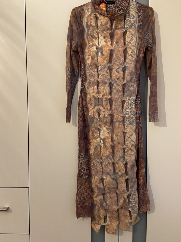 women Evening Runaway Dress Sz M 8 Long Sleeves Lined Party spring fall New