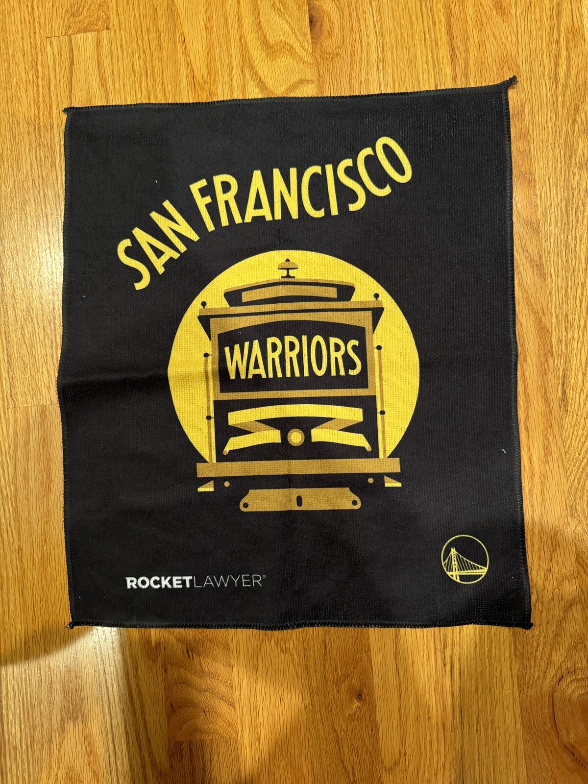 Golden State Warriors Rally Rag Towel SGA 17x15 New Black / Yellow 3/7 ...