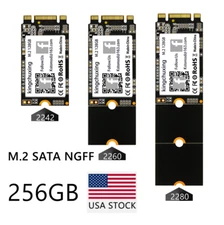Kingchuxing M.2 NGFF SSD 2280 2260 2242 256GB SATA Solid State Drive Lot 530MB/s