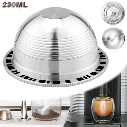 Stainless Steel Refillable Fit For Nespresso Vertuo Coffee Pod Capsules 230ml - Picture 1 of 9