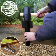 Premium Black Railway Sleeper Bracket Timber Wood Driveway Path Lawn Edging