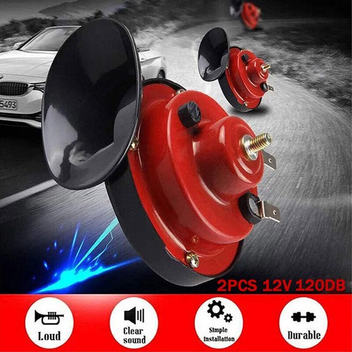 2x 12V 300DB Super Loud Train Horn Waterproof Motorcycle Car Truck SUV Boat Red - Picture 4 of 12