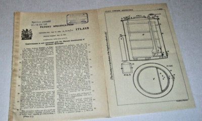 NATÜRLICHE KONDITIONIERUNG ALKOHOLISCHER GETRÄNKE PATENT ROBBINS Sidley Sussex 1920