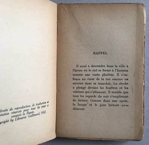 Léon Paul Fargue — D'après Paris — service de presse & envoi — Gallimard  — 1932 - Bild 7 von 12