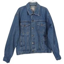 Midwest Traders mens long sleeve 4 pocket denim Vintage jacket sz XL