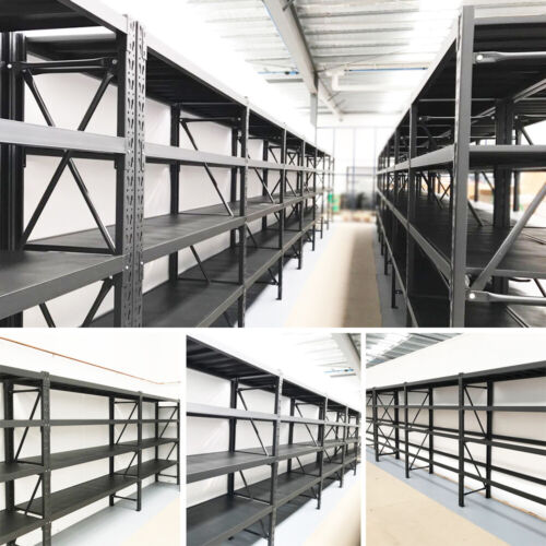 1.5M Length Matte Black Heavy Duty Warehouse Racks Storage Shelves Garage Shelf - Picture 11 of 22