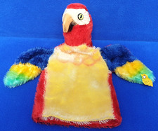 STEIFF PAPAGEI LORA HANDPUPPE HANDSPIELPUPPE 6685/17 THEATER PARROT ARA