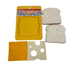 Fisher Price Fun With Food Bologna Cheese Pack Replacement Pieces Bread VTG 1987