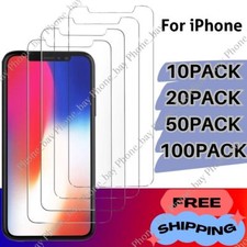 Lot Tempered Glass Screen Protector For iPhone 14 13 12 11 Pro Max XR XS X 8 7 6