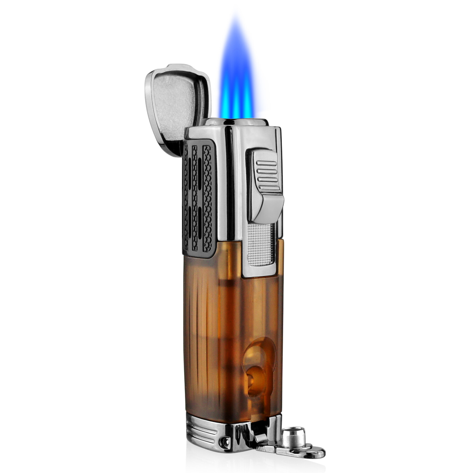 Torch Lighter Triple With Cigar Punch Portable