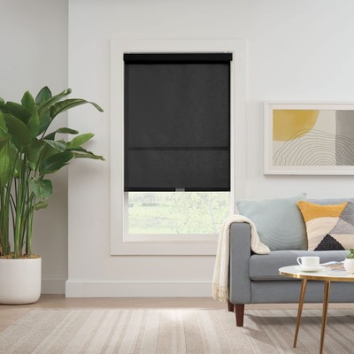 ECLIPSE Solar Modern Cordless Light Filtering Privacy Window Roller Shade for