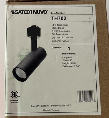 Nuvo Lighting TH702 LED Track Head Matte Black
