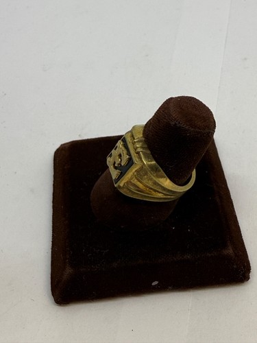 GAINSBORO 10KT GF SIZE 6.75 WITH E INITIAL ON TOP OLD VINTAGE INITIAL PINKY RING - Bild 2 von 9