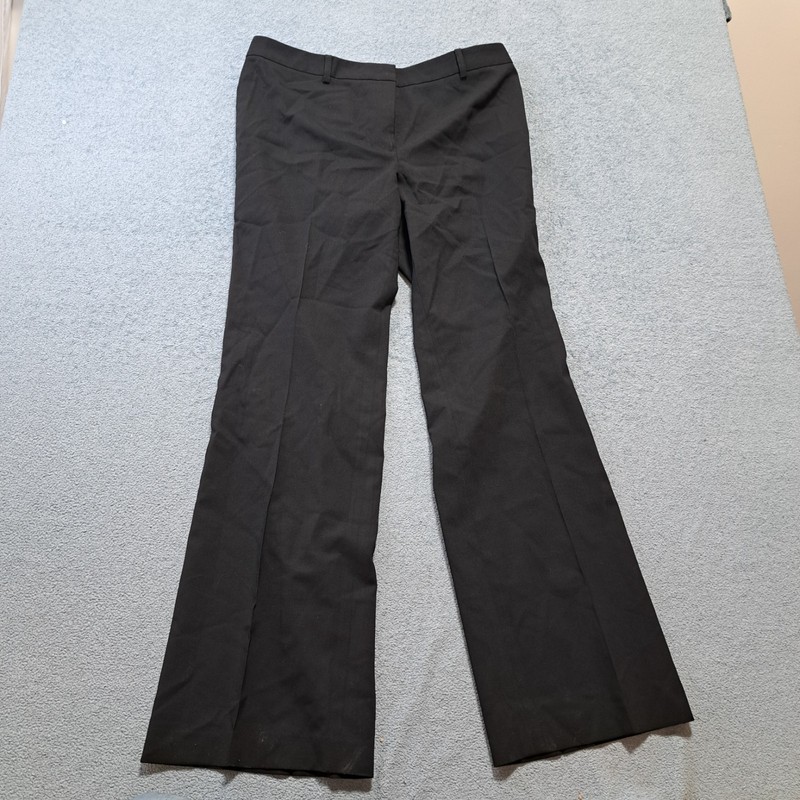 Tahari Wide-leg Trousers Pants Womens Size Medium Black Flat Front  Outdoor