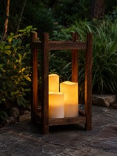 Noma Woodland Battery Operated Indoor and Outdoor Large Candle Lantern 40cm New