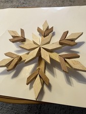 Large Handmade Wooden Snowflake