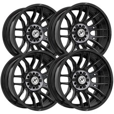 Set Of 4 Xf Off-road Xf-232 20x10 5x55x5.5 -24mm Blacktitanium Wheels Rims