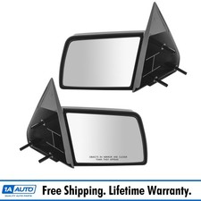 1a Manual Side Mirrors Pair Set Left Lh Right Rh For Gmc Chevy Pickup Truck