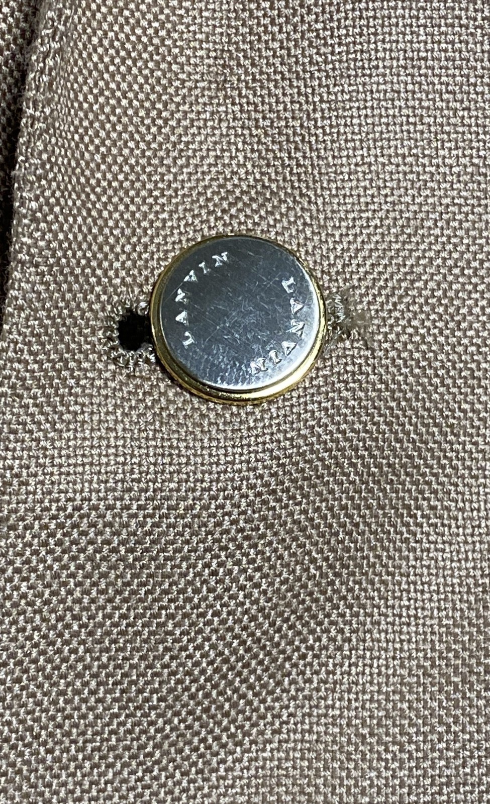 Lanvin Men Beige Solid Imported Fabric XL Blazer Jacket for Men 42 Chest