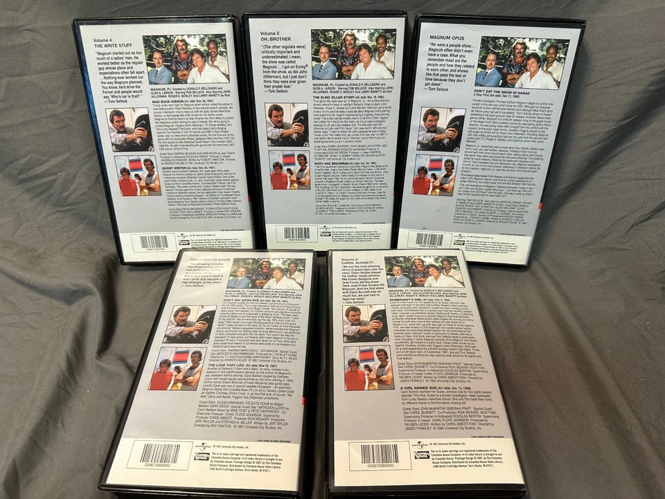 Magnum PI Complete Set 10 Collectors Edition VHS Tapes 1997 RE-TV Tom Selleck - Image 3 of 4