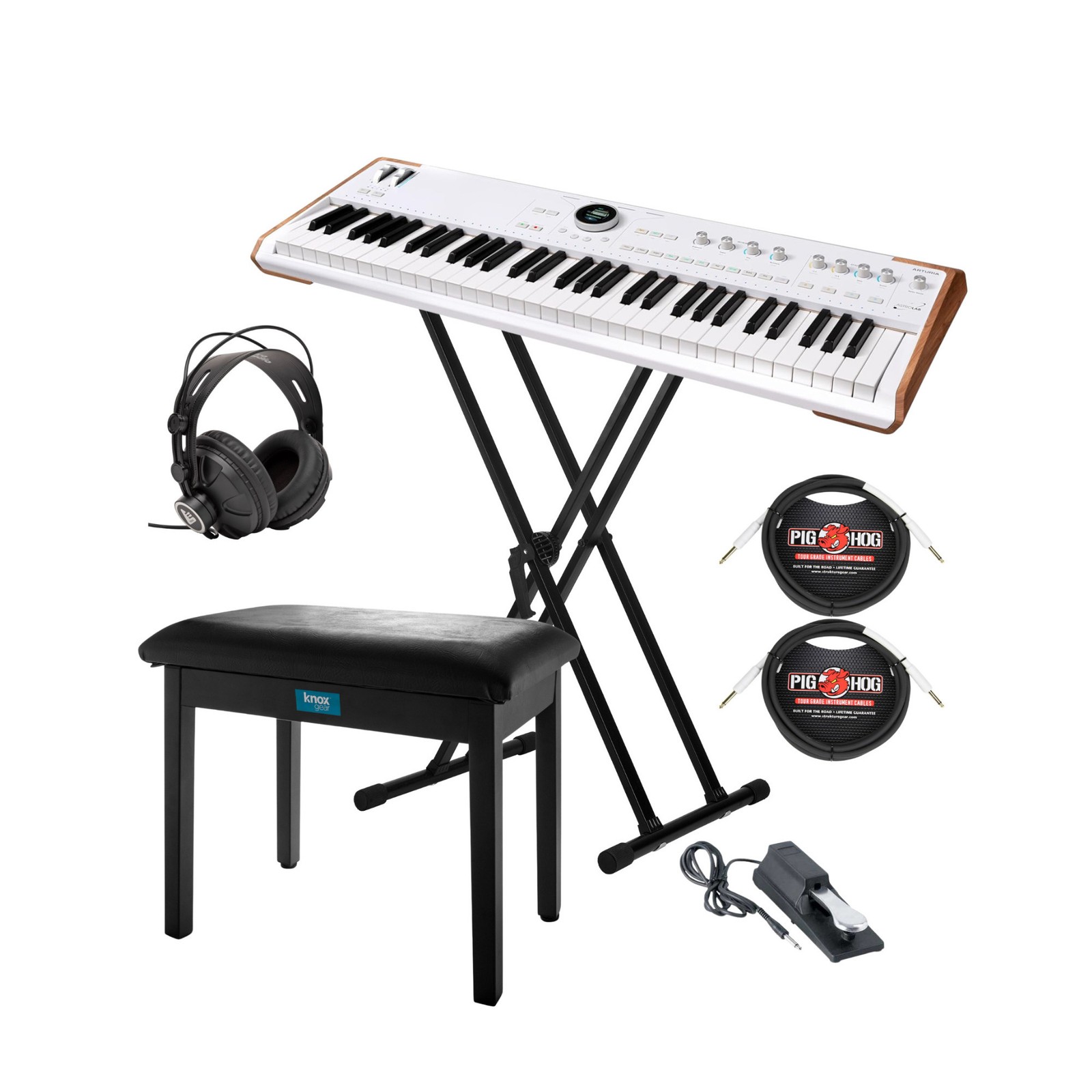 Arturia Astrolab Avant-Garde 61-Note Semi-Weighted Stage White Keyboard Bundle 271890₽
