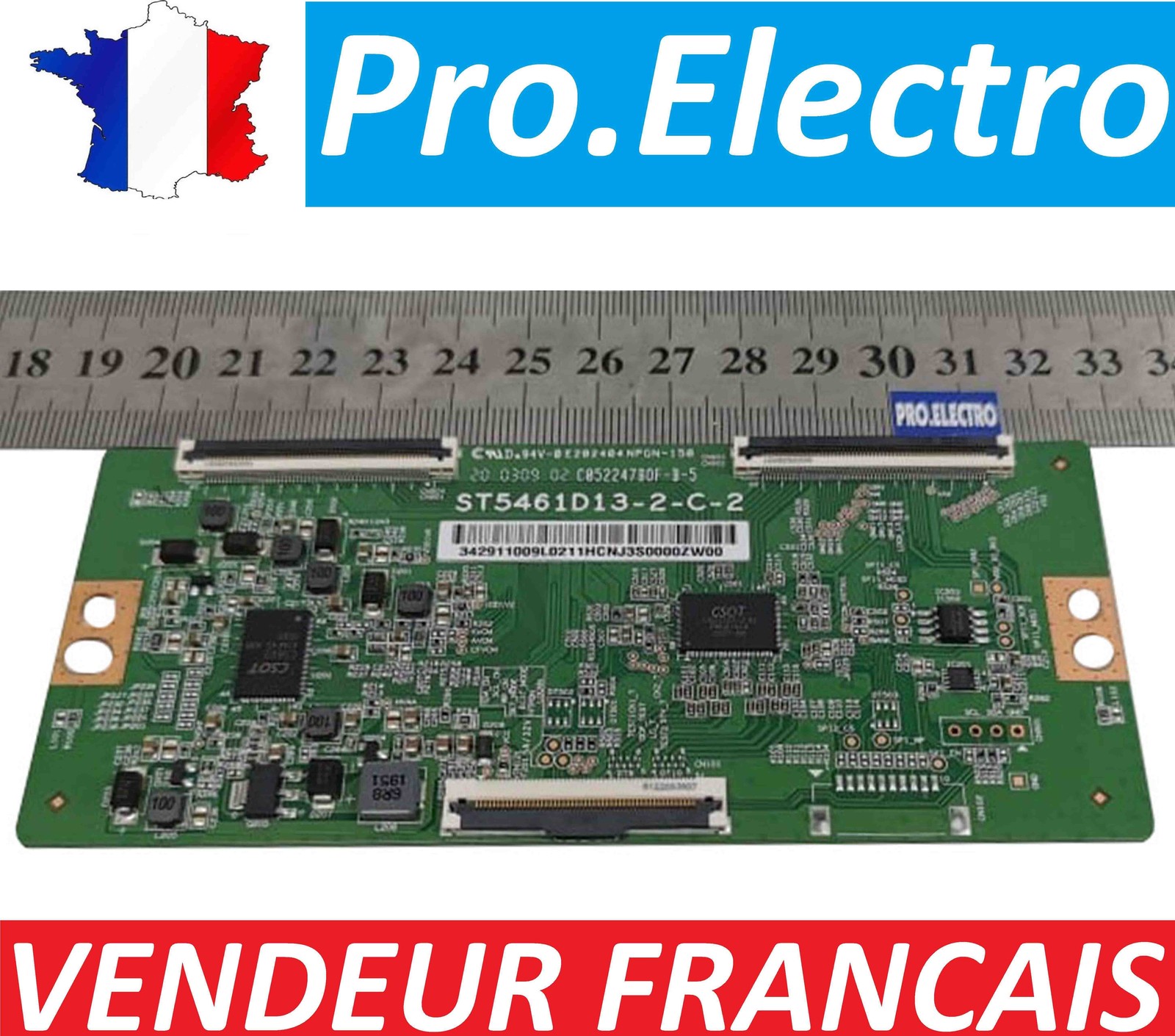 Carte T-CON ST5461D13-2-C-2 pour Téléviseur Essentiel B 55UHD-1291-Smart