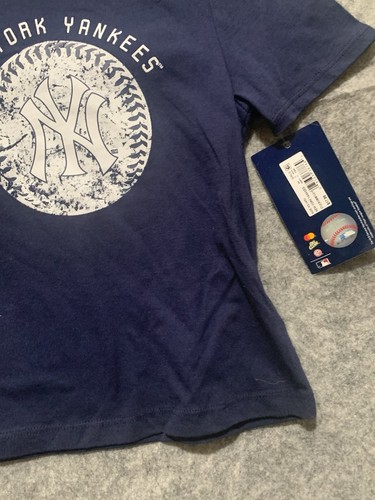 New York Yankees Baseball Girls Size XS (4/5) Blue T-shirt NWT 0270 - Picture 7 of 12