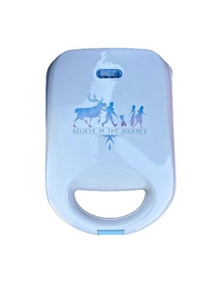 Disney Frozen Snowflake Novelty Waffle Maker Non-Stick Pan Electric White Blue