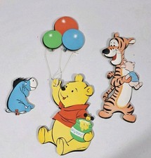 Vintage Winnie the Pooh Tigger Piglet Disney Wall Hanging Pressed Cardboard