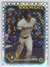 #USC135 2024 Topps Chrome X-FRACTOR Oliver Dunn RC Milwaukee Brewers
