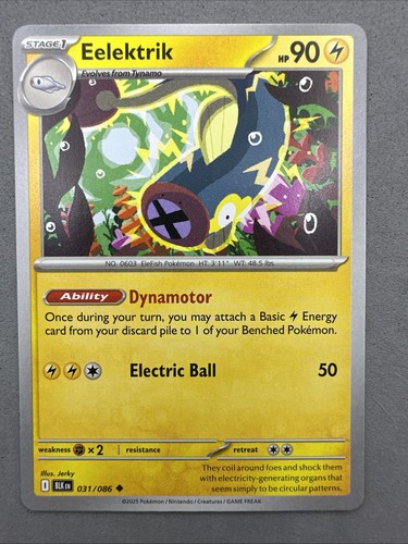 Pokemon TCG * SV Black Bolt 031/086 Eelektrik Uncommon * FRESH PK