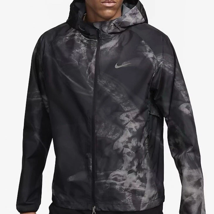 Nike Storm-FIT Run Division Men’s Size XLT Grey Black Flash Running Jacket