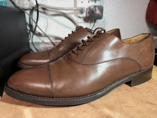 Jack Erwin Dress Shoes Brown Captoe Brogues 11 D Leather Goodyear Welt Spain