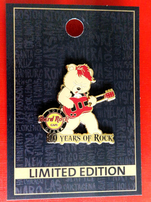 HRC Hard Rock Cafe Osaka UCW 10 Years of Rock Guitar Bear Sliding Hand LE150