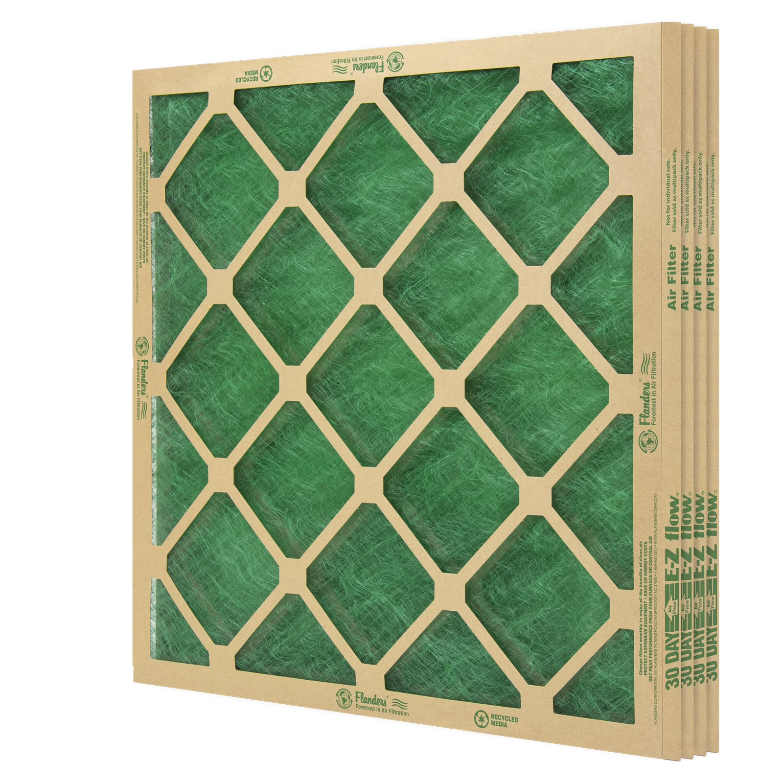 AAF Flanders 14" x 20" x 1" Nested Glass MERV 1 Air Filter