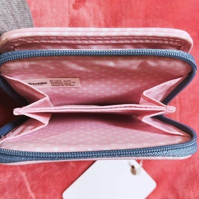 Sanrio Hello Kitty Angel Denim Wallet 2005 Rare Overseas Limited