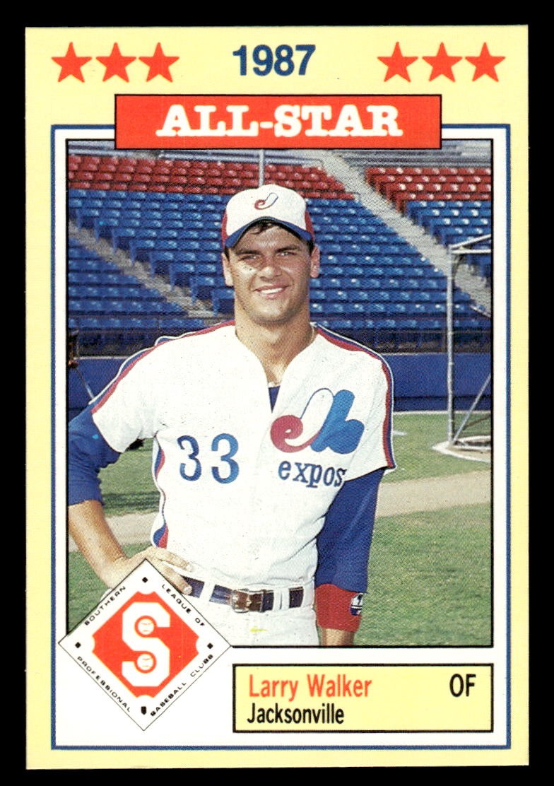 Larry Walker 1987 Jennings Southern League All-Stars #8