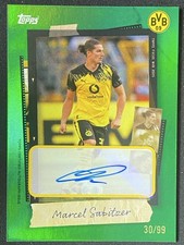 Marcel Sabitzer 2025-26 Topps Focus Borussia Dortmund Snapshot Green Auto /99