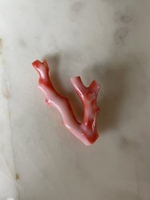 Brosche große Koralle Korallenast rosa lachs...