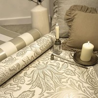 Wald Trail Fernhurst Tapete Blumenmuster BläTter Texturiert Belgravia 1111 Beige