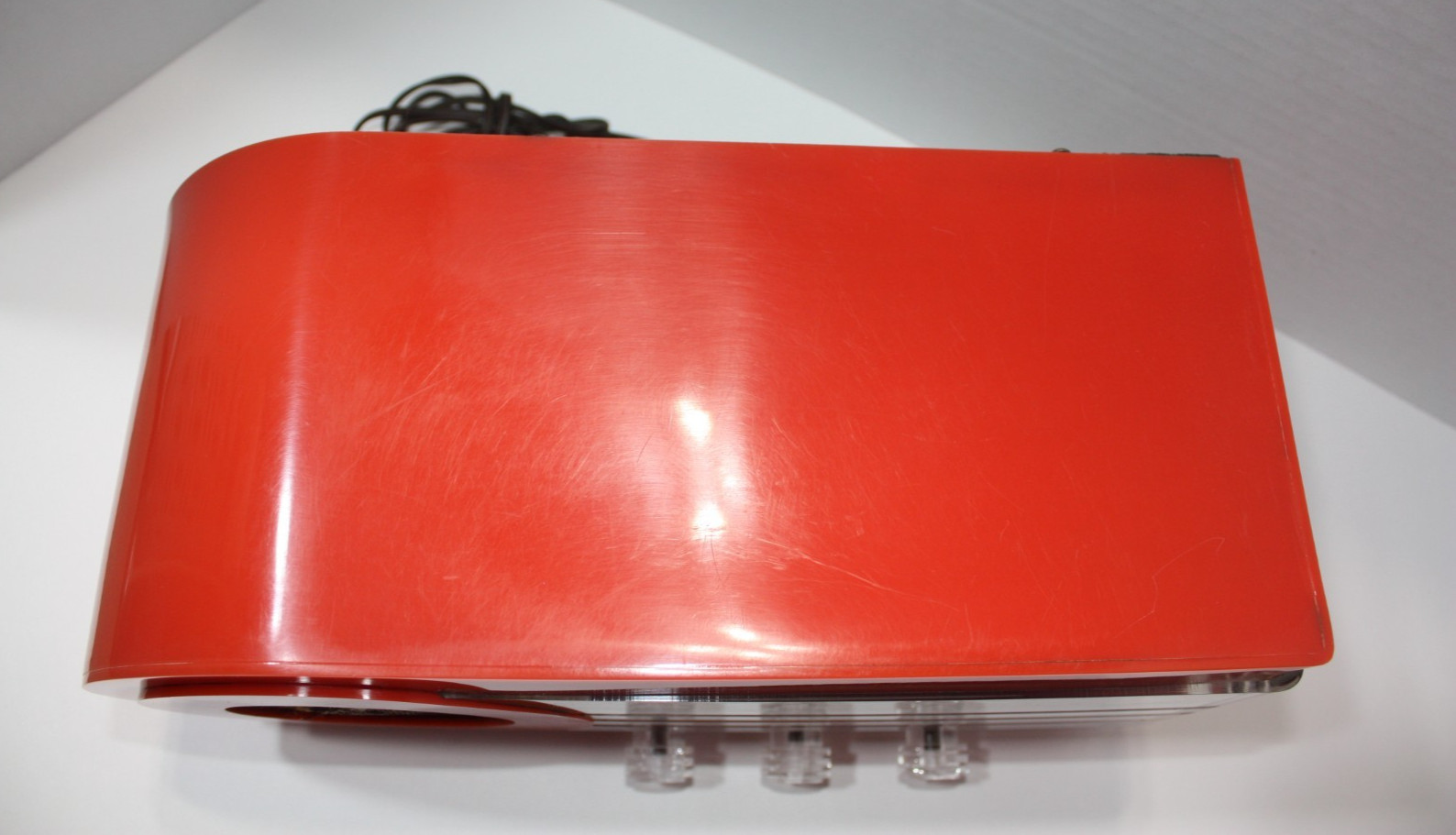 Ultra Rare Vintage 1946  Cyarts B Deluxe Radio Orange Art Deco