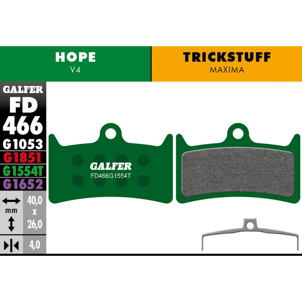 Galfer Hope V4 Brake Pads - Pro Compound Disc Trickstuff Massima MTB Bike DH New