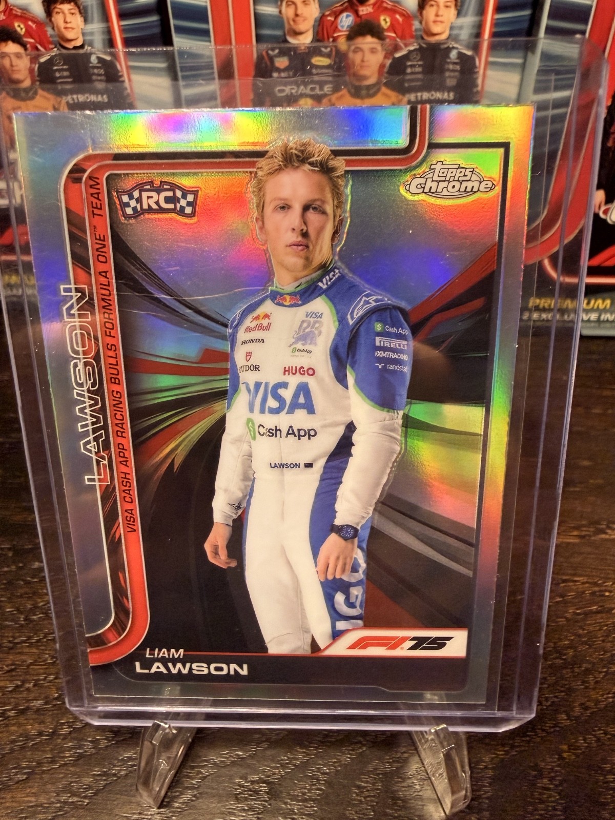 Liam Lawson (RC) 2025 Topps F1 Chrome Portrait #11 Refractor