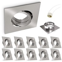 10X Einbaustrahler Rahmen Schwenkbar FüR GU10 Lampe Einbaurahmen Deckenlampe