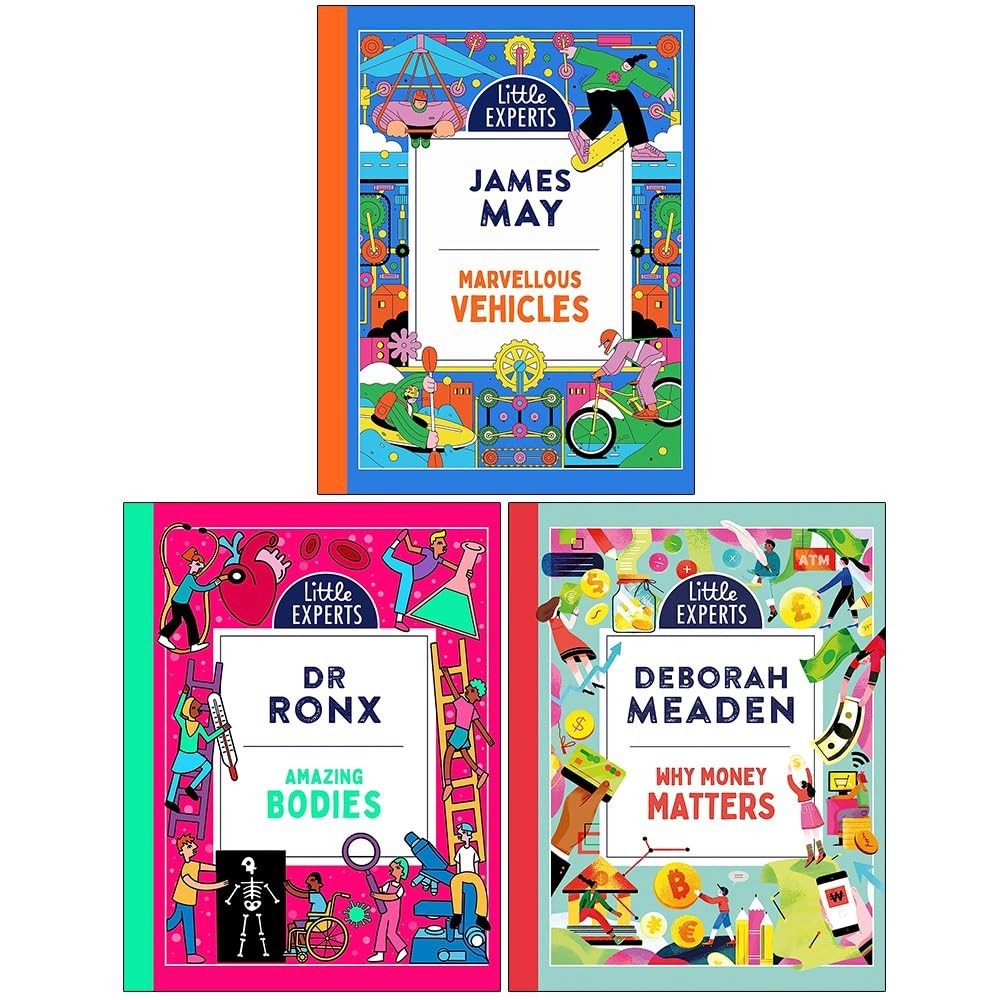 Little Experts Series Collection 3 Books Set Marvellous Vehicles, Amazing Bodies